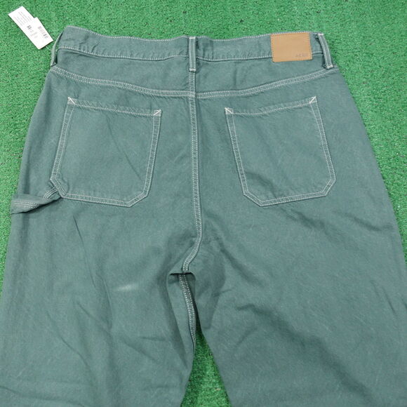 NWT AEROPOSTALE 90's BAGGY GREEN NON-STRETCH DENIM JEANS WOMENS SZ 18R NEW! - Picture 7 of 11